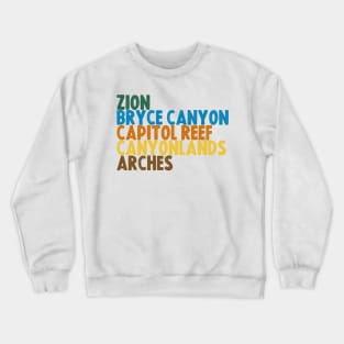 Utah Big 5 National Parks Crewneck Sweatshirt